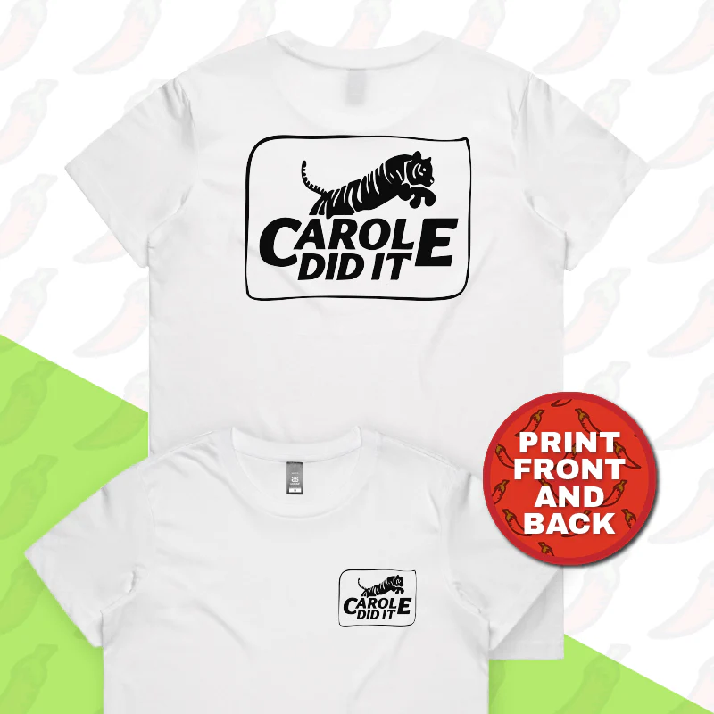 Carole Did It 🥩 - Women's T Shirt - Image 5