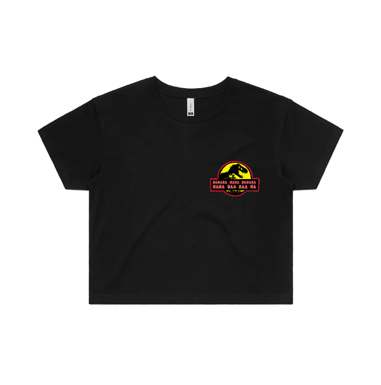 Jurassic Park Theme 🦕 - Women's Crop Top - Image 3