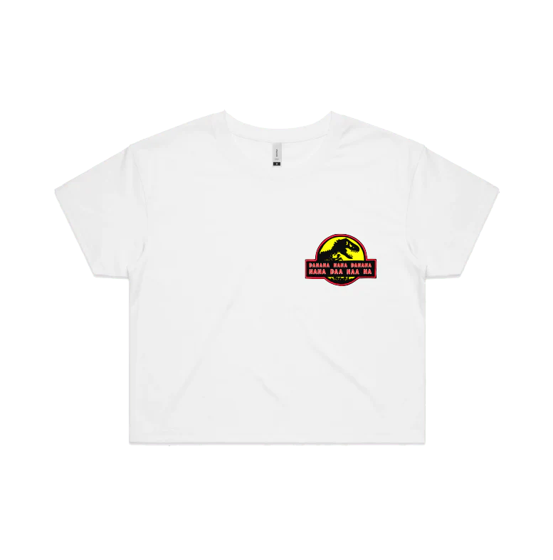 Jurassic Park Theme 🦕 - Women's Crop Top - Image 4