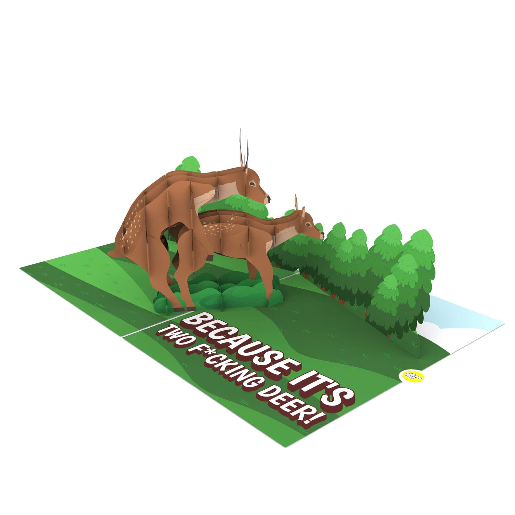 Two F*cking Deer 🫎 - 3D Inappropriate Greeting Card - Image 4